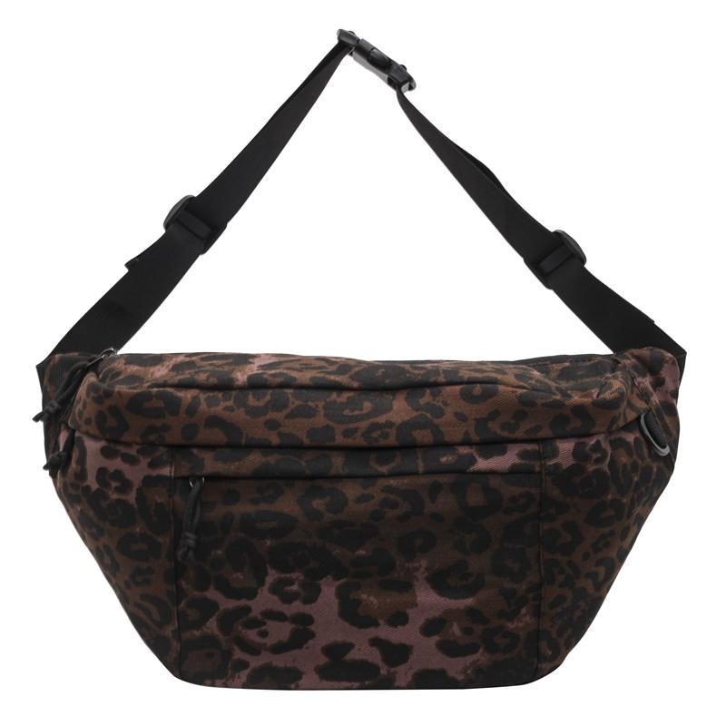 

Leopard Print Canvas Crossbody Chest Bag Large Capacity Versatile Outdoor Cycling Leisure Time New Premium Durable