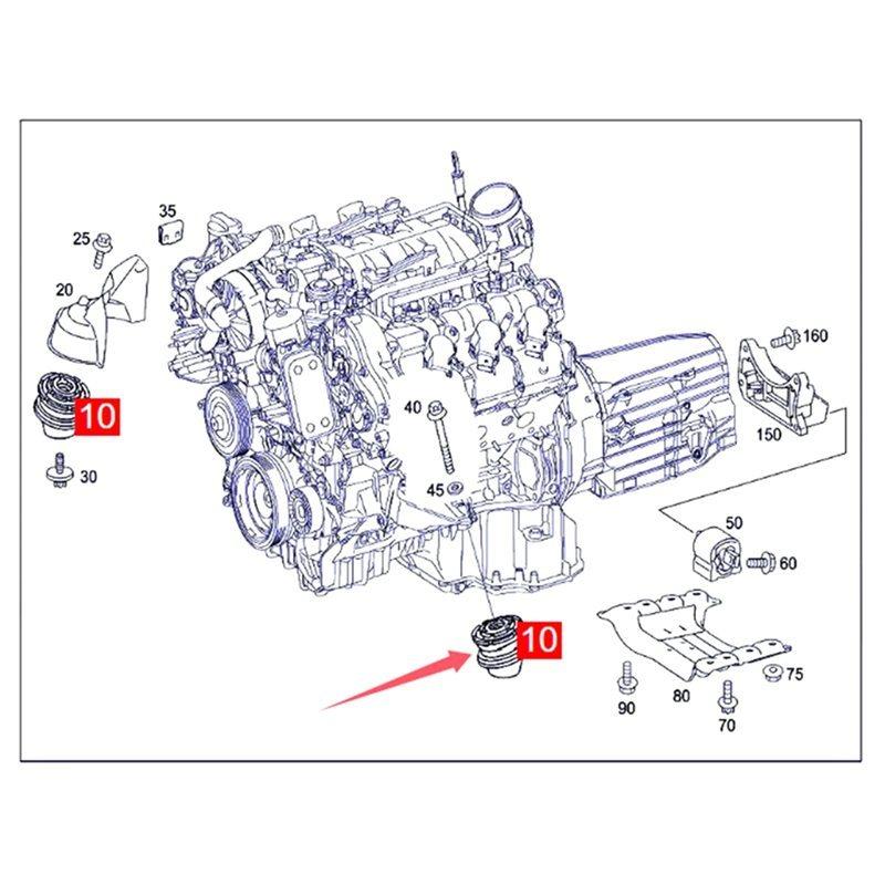 For S-CLASS W221 S550 4Matic Engine Mount Support Bracket Accessory 2212406517 A2212406517 2011-2013