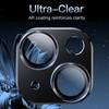 JEDirect Camera Lens Film for iPhone 15 15 Plus Inch Full Protection 9H Tempered Glass Ring Cover Matte Metal Plate No Interference with Case 1 Piece