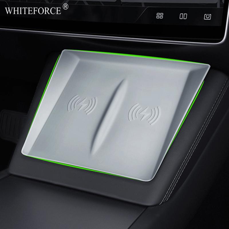 For Tesla Model 3 Highland 2024 Wireless Charging Pad Silicone Mat New Model 3 Center Control Cell Phone Anti-slip Silicone Mat
