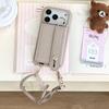 Wrist Strap Crossbody Ring Holder Magnetic Wallet Leather Case For iPhone 17 Pro Max 16 Plus 14 13 12 11 Long Lanyard Bag Cover