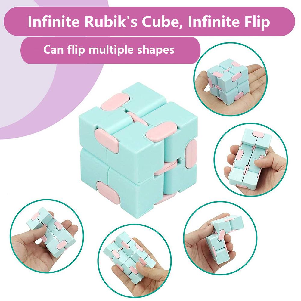 Infinity Cube Fidget Toy for Kids, Anxiety Relief, and Kill Time(Yellow)