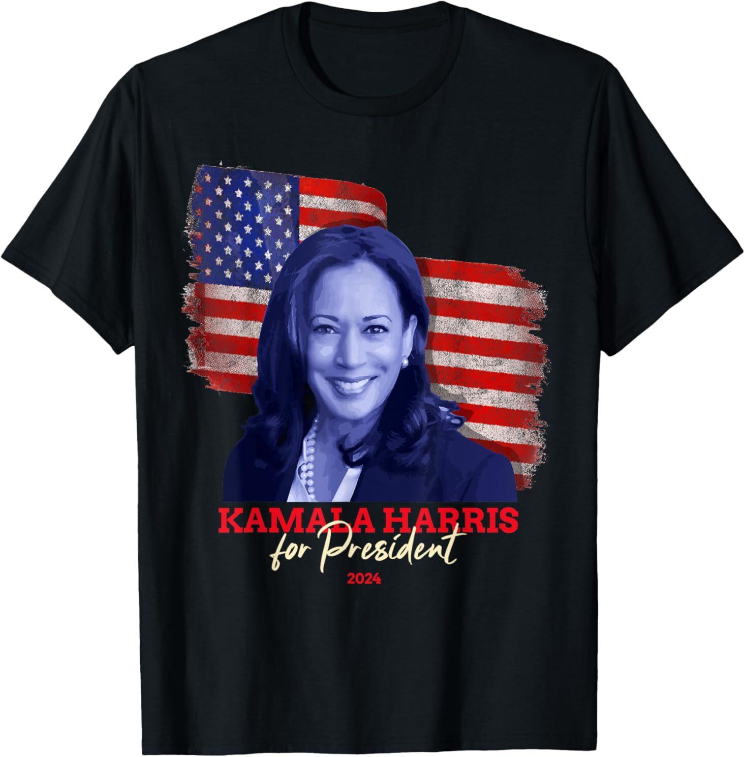 Kamala Harris for President 2024 Madam Vice President T-Shirt Mens Womens Tees Top, Size S-5XL 3XL