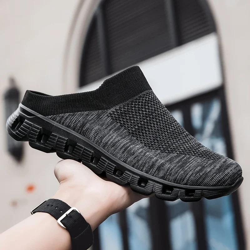 Men Slippers Summer Breathable Home Indoor Slippers Men Thick Bottom Slides Fashion Couple Walking Shoes Zapatos Para Hombre