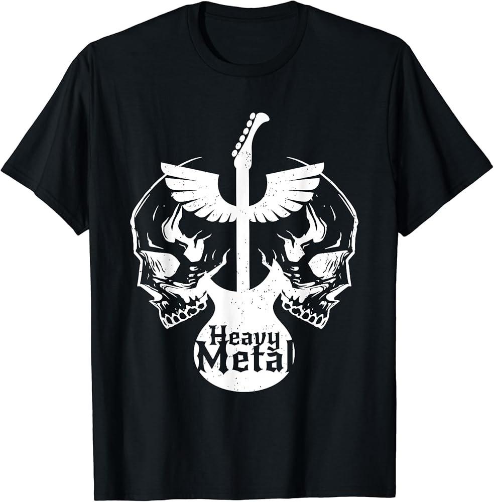 Heavy Metal Flying Guitars With Skulls Rock TShirt Unisex T-Shirt XXXXL
