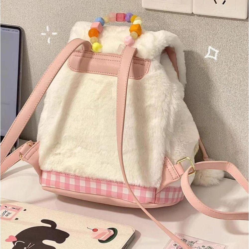 Adjustable Shoulder Strap Cake Plush Backpack Large Capacity Cartoon School Bag  Kids Birthday Gift