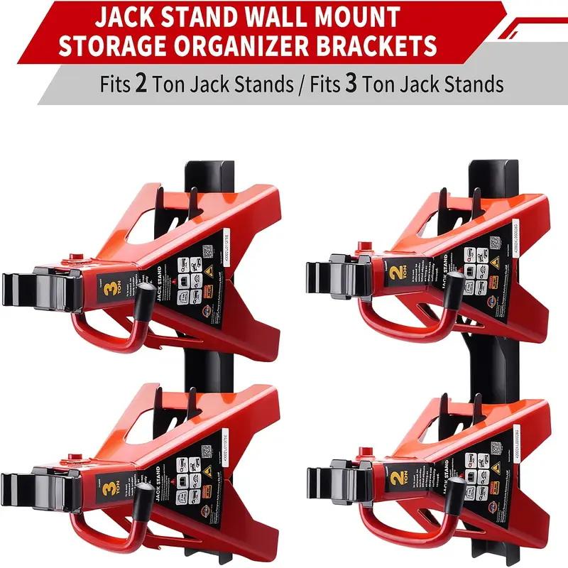 New Jack Stand Wall Mounted Storage Rack, Car Jack Stand Storage Rack/Hanger/Hook Wall Mounted Heavy Duty Bracket