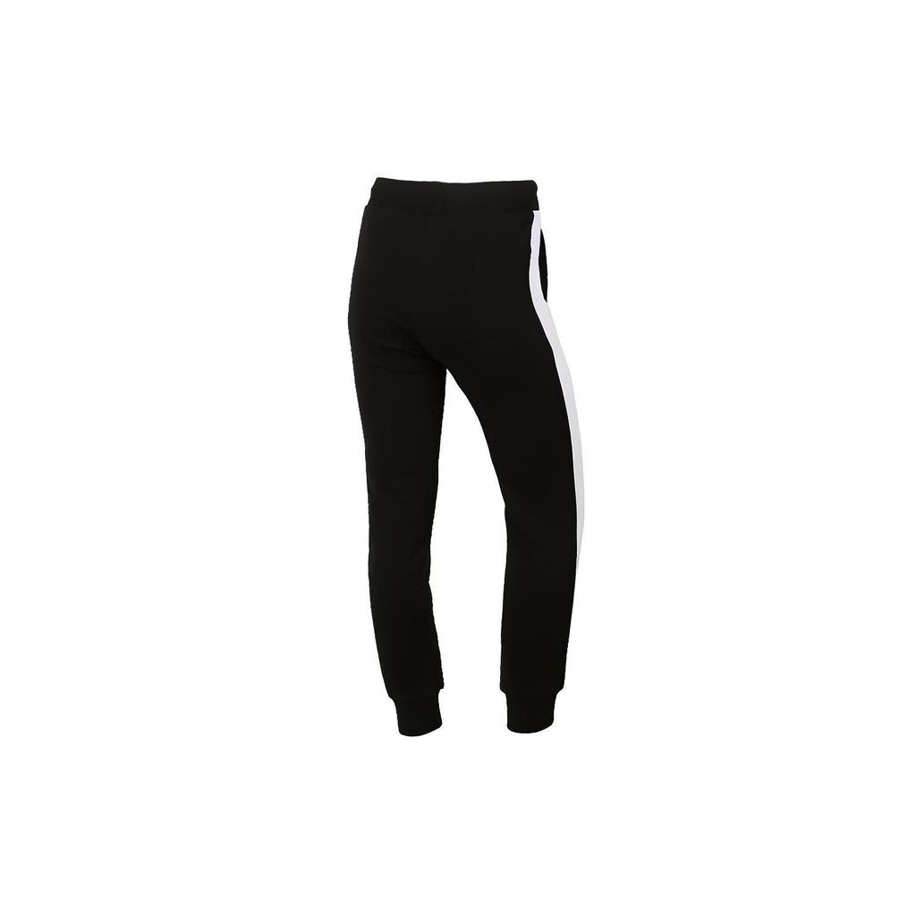 Puma Color Block Logo Sports Stand Collar Jacket And Cuffed Sports Long Pants Set Women Set Black 531411-01-531415-01