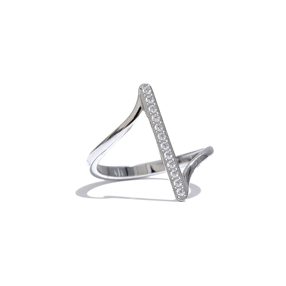 

Yhpup Stylish Unique Stainless Steel Geometric Twisted CZ Chic Ring Delicate Shiny Cubic Zirconia Minimalist Daily Charm Jewelry 9