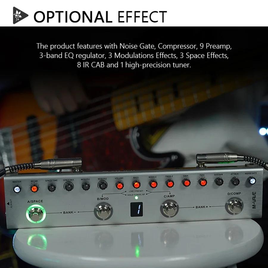 Tank-B Pro Bass Processor | 36 Custom FX Chains + IR Cab Sim | 9 Preamp/8 Slot Studio System W/USB-C Fast Charge