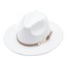 Wide Brim Jazz Hat Adjustable Panama Cap Fashion Felt Fedora Hats  Unisex