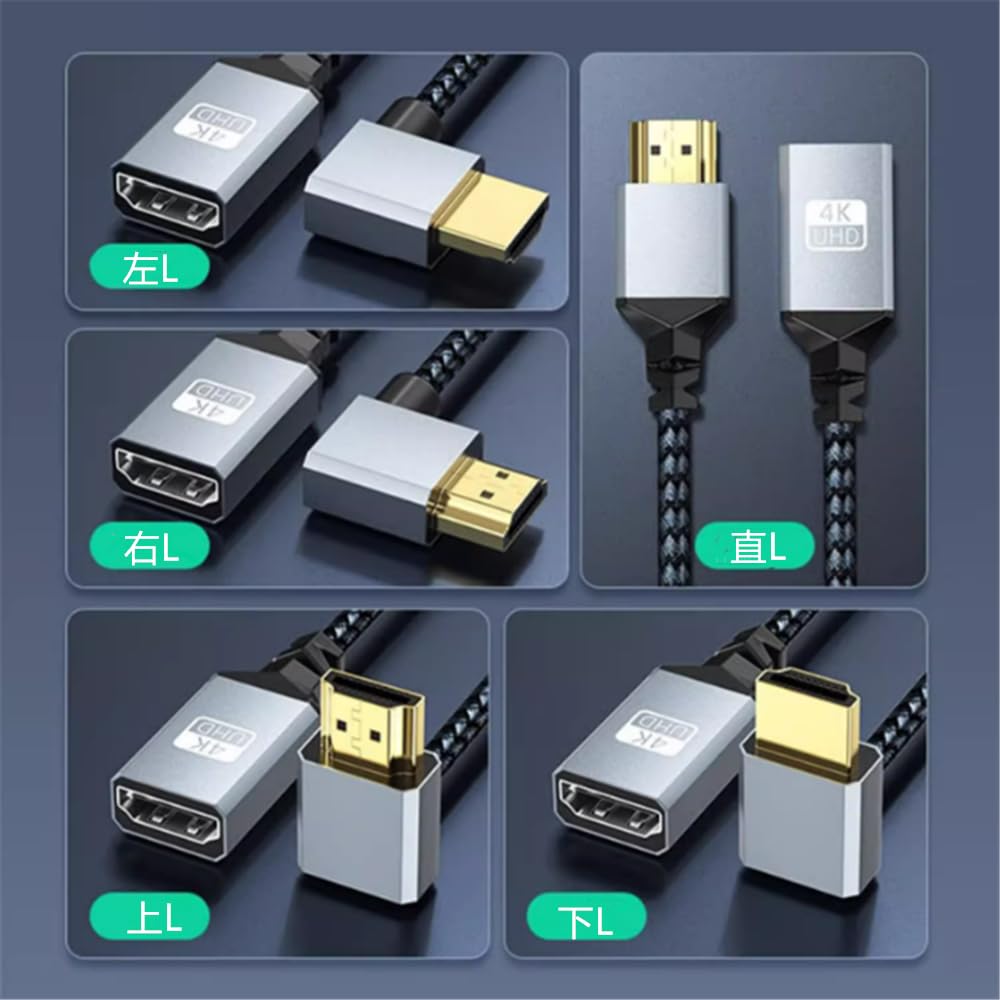 ViViSun invoice HDMI-Verlängerungskabel, High Speed 4K-Bildqualität, Stecker auf Buchse, vergoldeter Anschlusstyp, HDMI Typ A-Stecker auf HDMI Typ A-Buchse, L