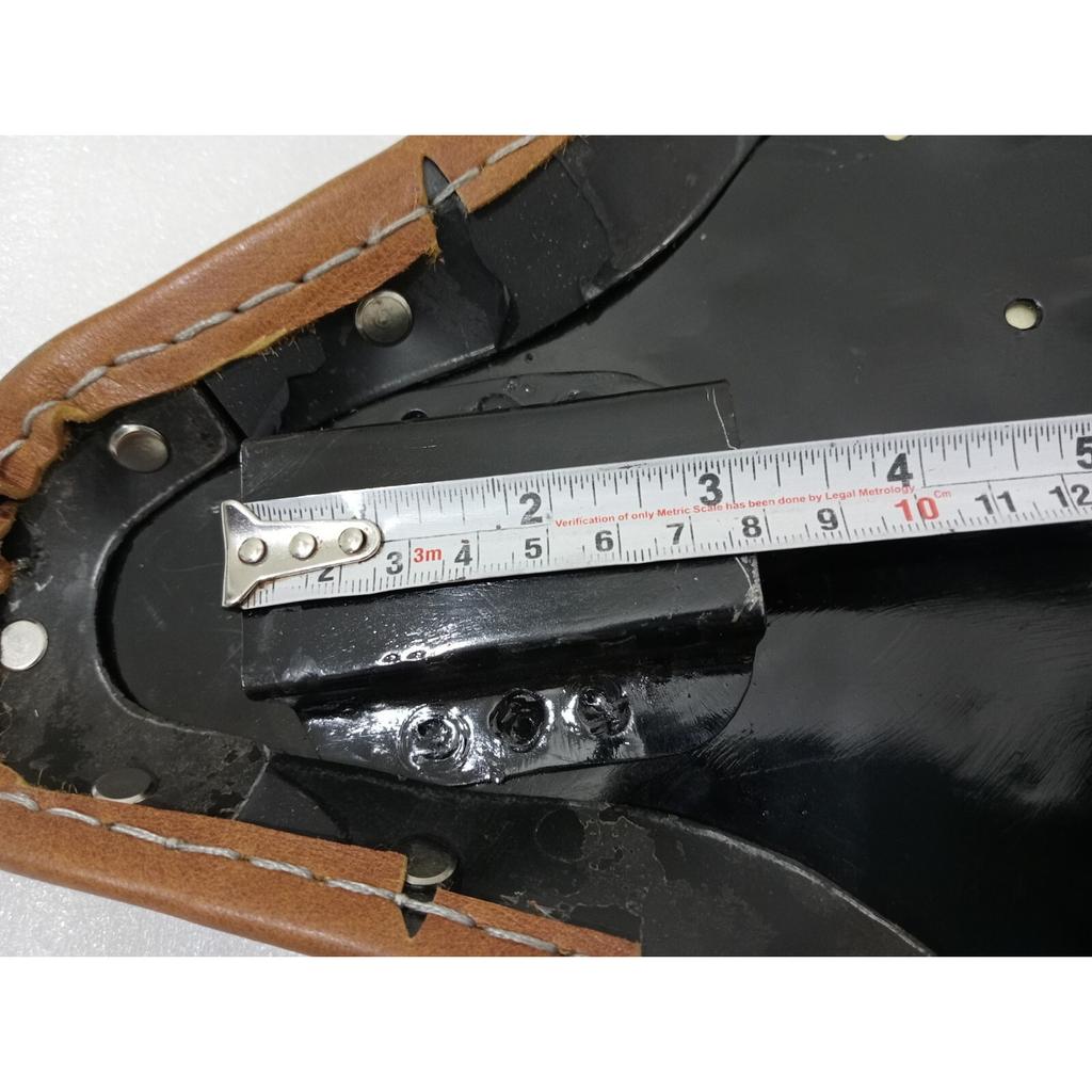 Solo Seat For Harley Brown Leather Skirt Knucklehead Panhead Shovel TC Bobber
