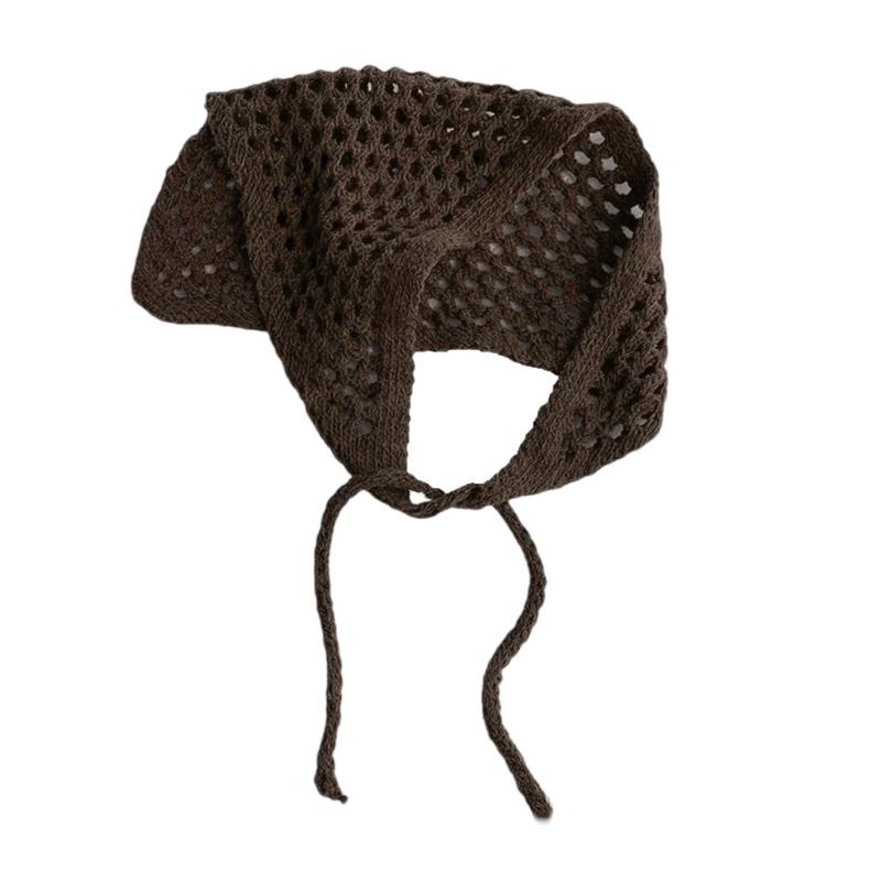 Hollowout Design Head Scarf Multiuse Head Wrap Bandana Crochet Hip Scarf For Women Girl Daily Use and Travel Dressingup