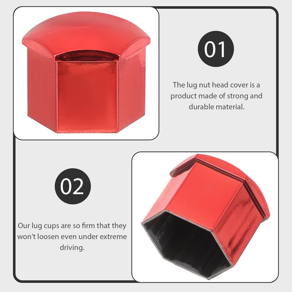 20Pcs Wheel Hub Covers High Durability Lug Nut Covers Anti-Rust Protector Easy Installation Car Exterior Accessories