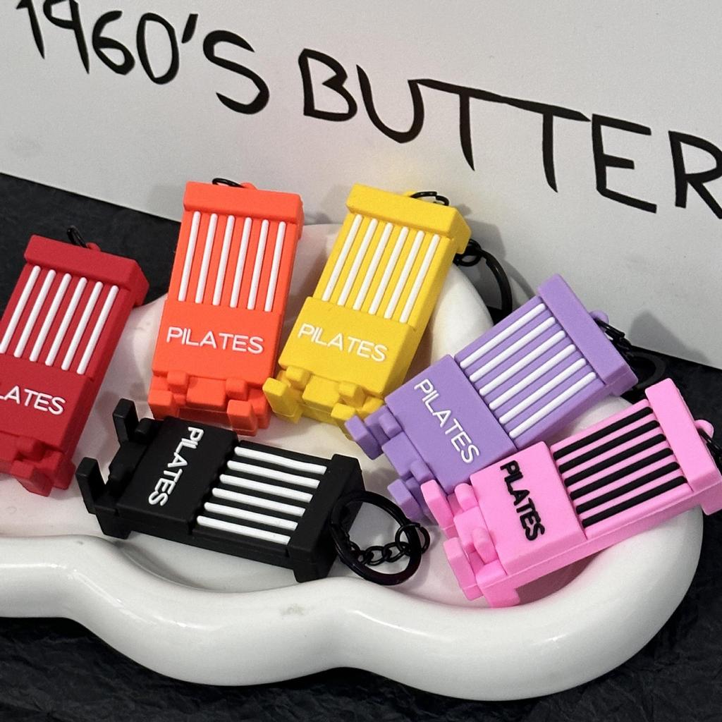 Eco-friendly Pilates Studio Soft Rubber Keychain Pendant: Cross-border Fitness & Creative Gift