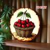 Flat Round Fruit Wall Art Decor for Home Garage Restaurant Cafe