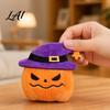 Plush Cat Toy Halloween Theme Toy Soft Ghost Bat Pumpkin Cute Stuffed Chew for Indoor Cats Boredom Relief Holiday Pet Photography Props