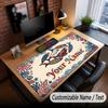 Fish Ocean Theme Custom Mouse Pad Personalized With Name Text Customized Desk Mat For Office Home Decor