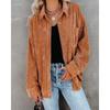 Camicie da donna autunno e inverno Camicia oversize ampia in velluto a coste casual da donna