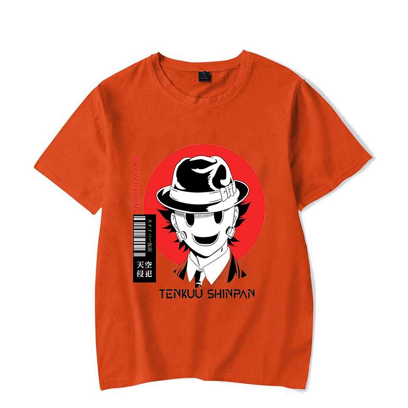 New Anime High-Rise Invasion Printed T-Shirts Women Men Short Sleeve Funny Round Neck Tee Shirt Casual Summer Tops