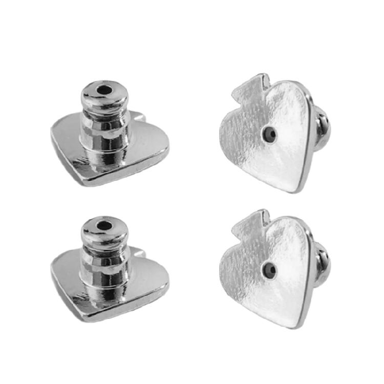 4 Pieces Safe Lock Earring Backs Locking Earring Backs Earring Plugs Heart Shaped Earring Backs Ear Jewelry Accessories