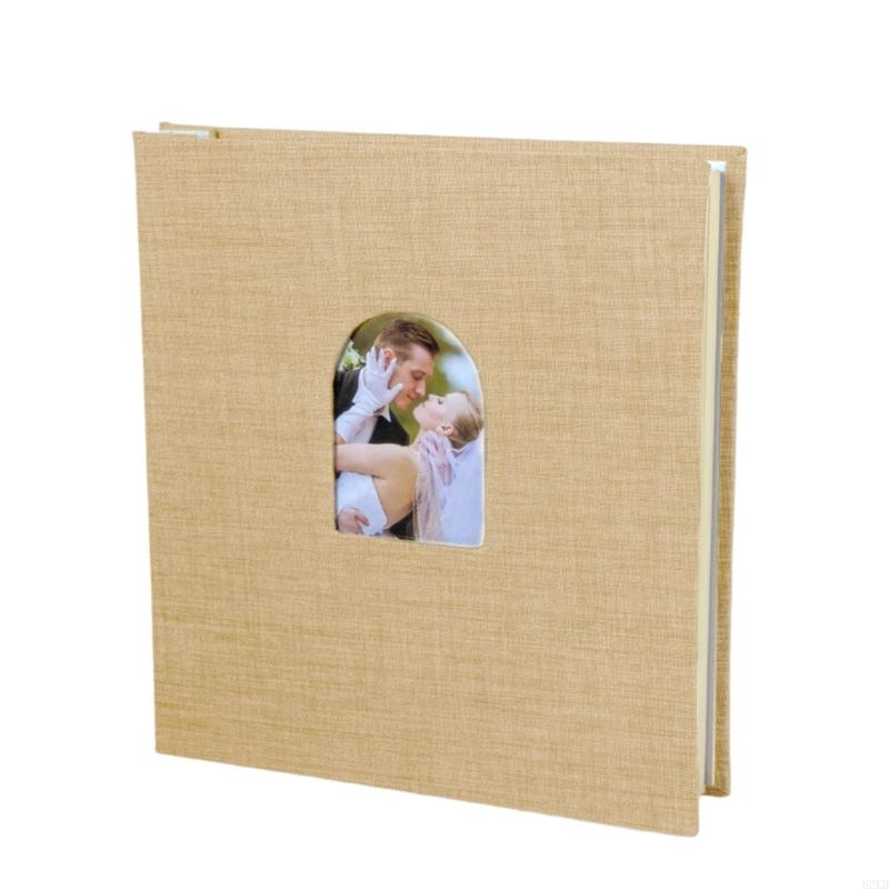62KD Arch Design Photo Album With 40 Pockets Thick Cardboards Pages Writing Space
