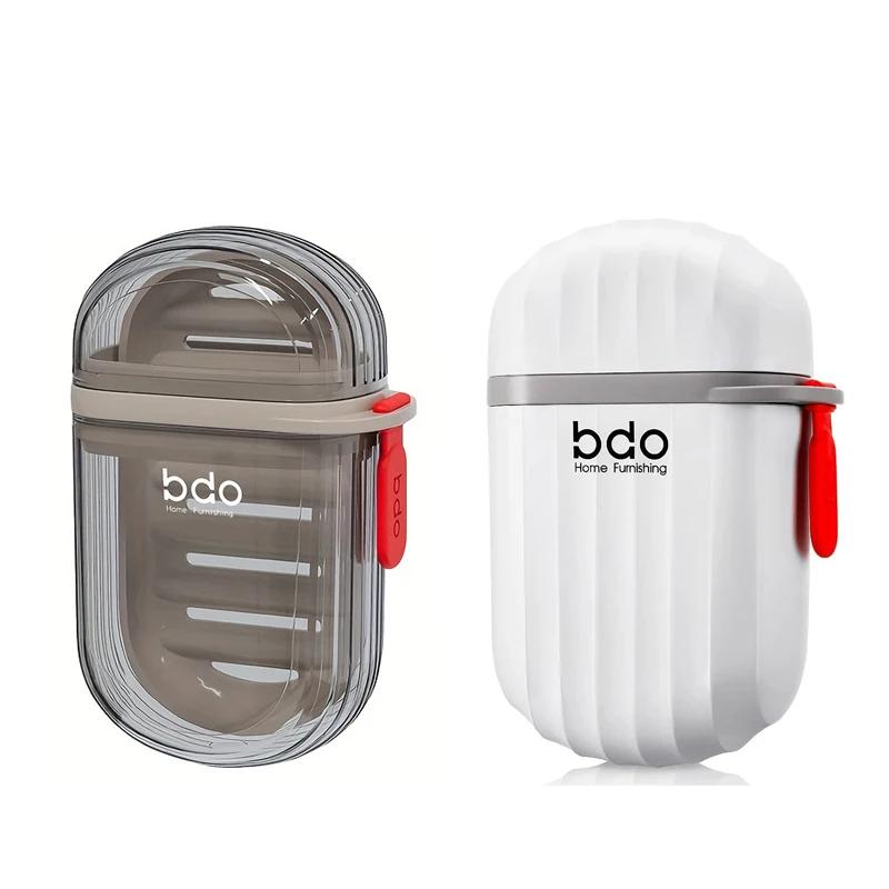 Portable Soap Box Travel Leakproof with Drain Holder Suitable for Bathroom Kitchen Camping Gym Simple Soap Storage Box