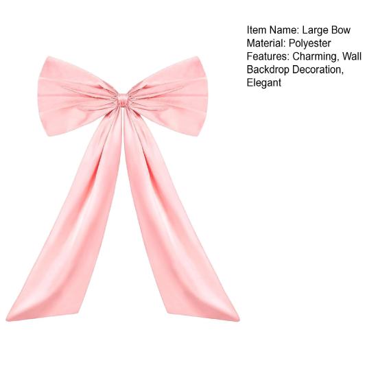 Large Satin Bow for Room Decor Giant Ribbon Tie for Birthday Party Wedding Bachelorette Baby Shower Backdrop Wall Decor