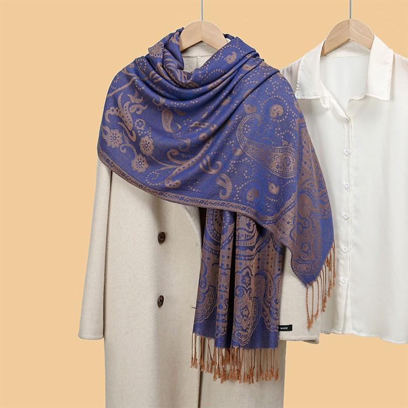 Luxury Thick Cashmere Scarf Women Print New Wraps Pashmina Travel Poncho Warm Blanket Winter Bufanda Shawl Female Stoles