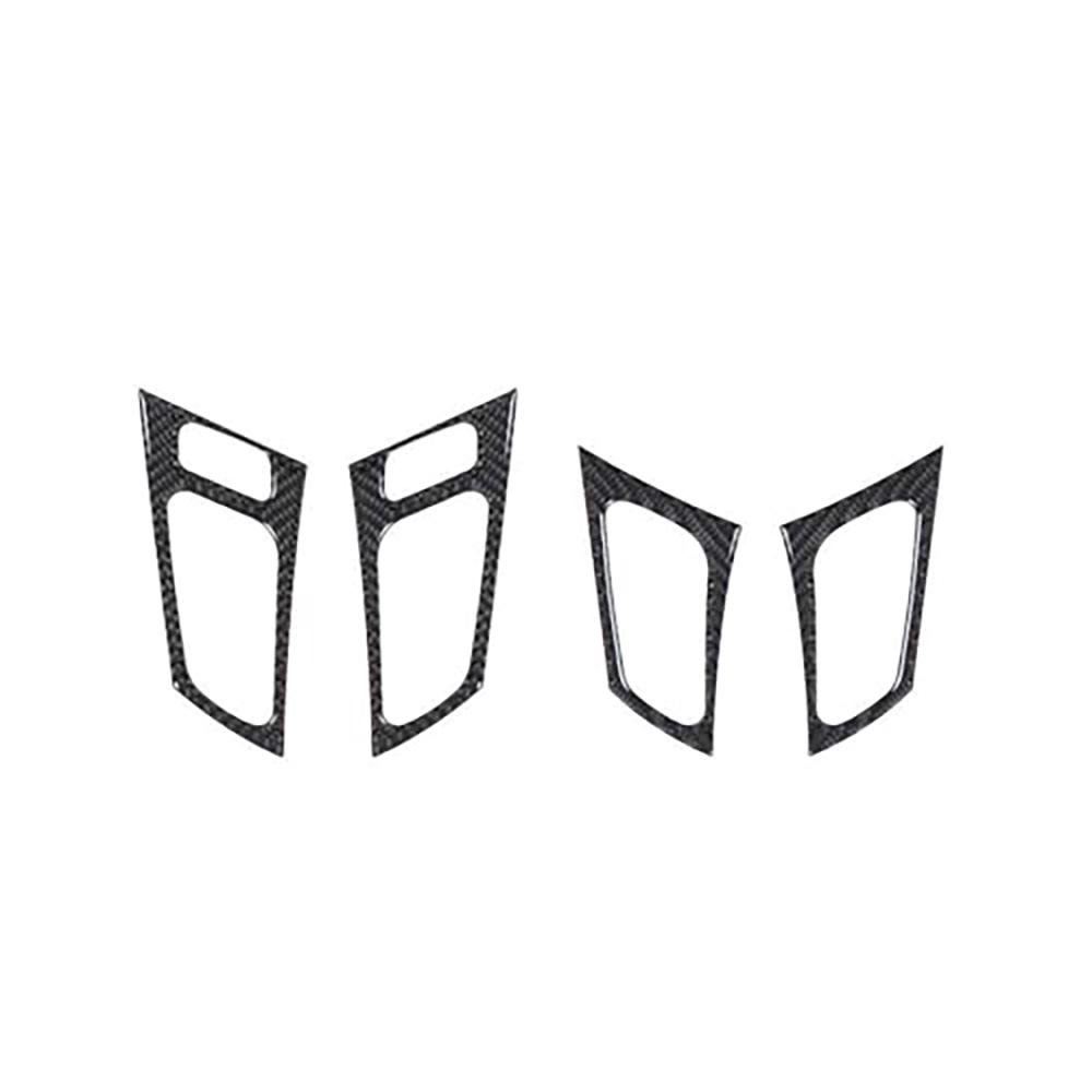 For Acura TL 2004-2008 LHD Interior Door Handle Trim Sticker Black Carbon Fiber Cover Interior Accessories Upgrade Decor Styling