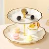 Luxury European Cake Stand Wedding Party Dessert Table Candy Fruit Plate Cake Self Help Display Home Table Decoration Trays