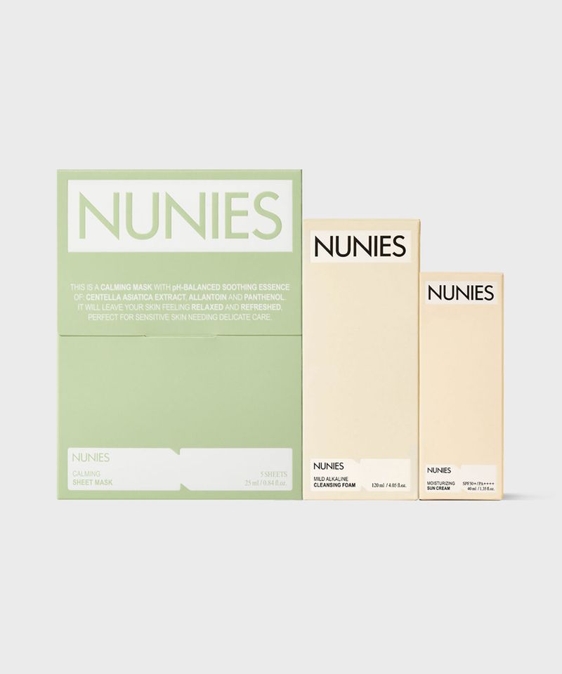 [Soothing Care Set] Mildly Alkaline Cleansing Foam 120ml + Hydrating Sunscreen 40ml + Soothing Mask 5 Sheets