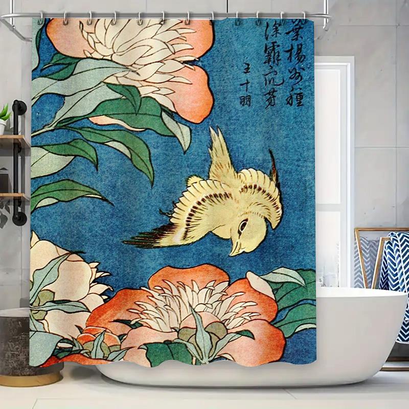 

Colorful Dragon Head Shower Curtain with Sunglasses Unisex Decor for Bathroom Accessories in Various Sizes 90x180cm
