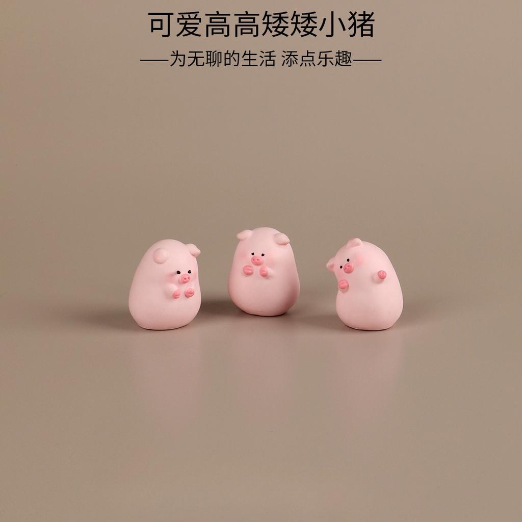 1pc Creative Cartoon Cute Little Pig Micro Landscape Decoration Accessories, Doll House Desktop Small Ornaments