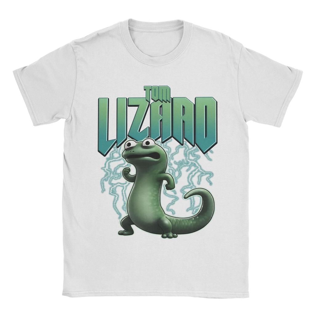 Unisex Unisexs Lizard Meme Funny Retro T Shirts Cotton Clothing Vintage Short Sleeve Round Collar Tees Classic TShirts