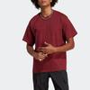 adidas T Shirts Men's Dark Red Crew Neck Moderate Straight Fit IB9472