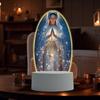 Usb-Powered Religious Lamp Plastic Led Catholic Table Lamp Guadalupe Virgin Prayer Lamp High-Quality Mary Prayer Night Light