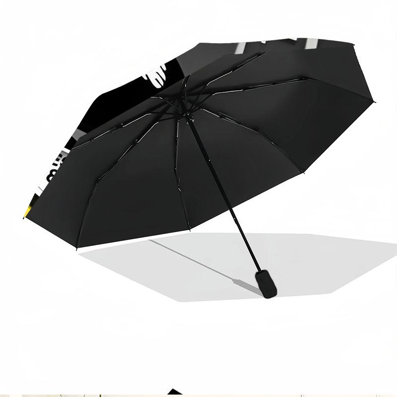 Collingwood Magpies Print Automatic Open Close Umbrella, Portable Foldable Umbrella, for Outdoor Commute Camping Trip, Ideal Birthday Gift