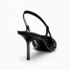 Breathable Mesh String Bead Slingback Black Heels Women Sexy Pointed Toe Back Strap Stiletto Sandals Luxury Party Designer Shoes
