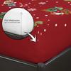 3pcs Merry Christmas 67 Red Printed Chipless Bed Sheet Set Multi Size Soft Bed Cover Bedding Machine Washable
