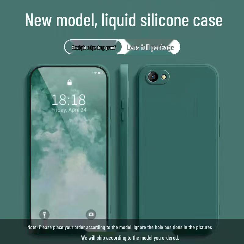 Oppo A83 Drop-Proof Liquid Full Coverage Soft Phone Case – Simple Solid Color Rubik's Cube Design