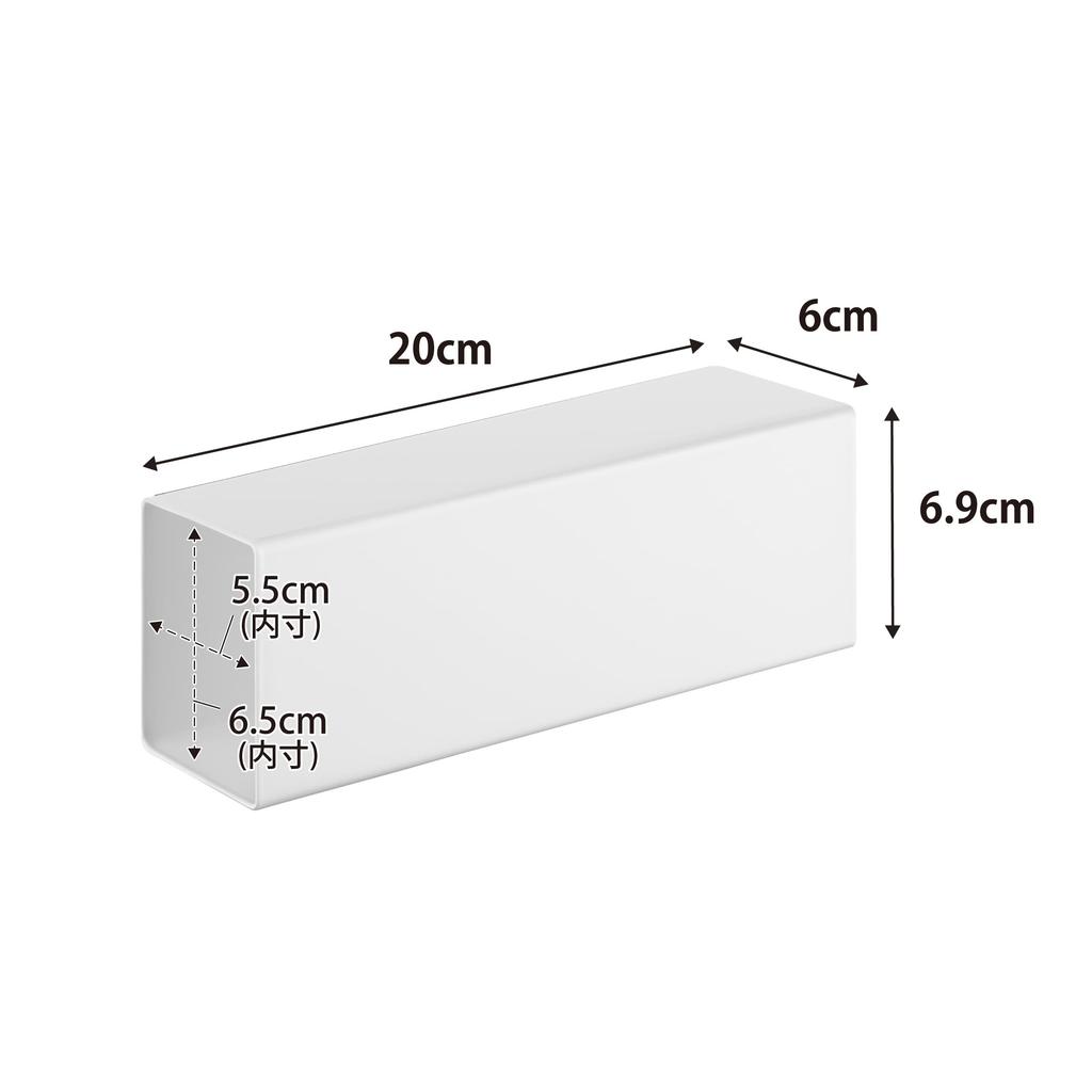 Yamazaki Magnetic Wrap Holder for Range W6 X D20 X Tower Floating Easy 10821 Hood, White, H6.9cm, Series, Storage, Installation,