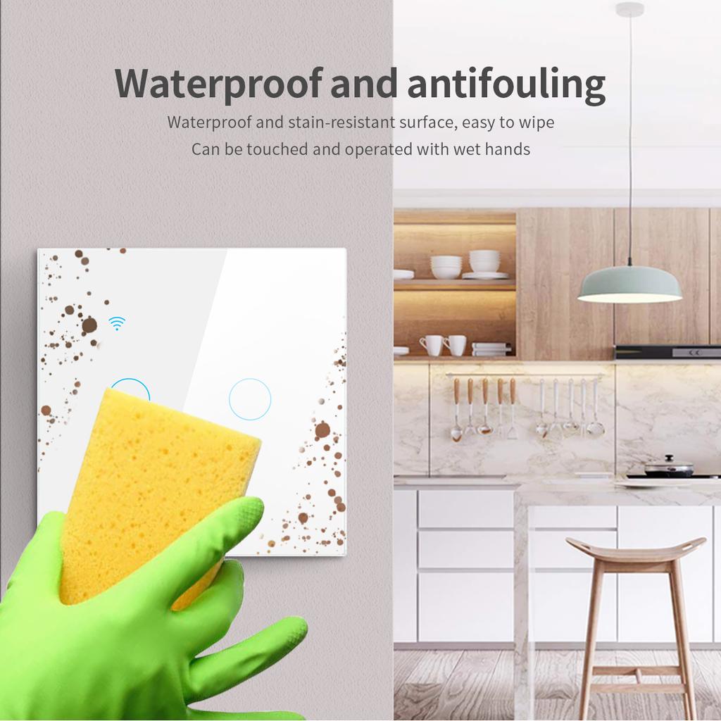 Smart Home Homekit Smart Wall Switch WIFI Breakers Glass Touch Sensor Switch 220V-240V Smart Light Switch