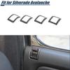 4pcs Carbon Fiber Door Lock Pull Pin Bezel Cover For Chevy Suburban Tahoe 07-13