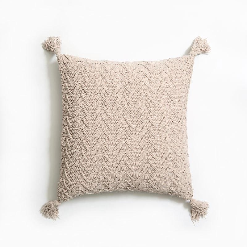 Chenille Knitted Pillow Cushion Cover - Home Furnishing Accessory (Core Not Included)