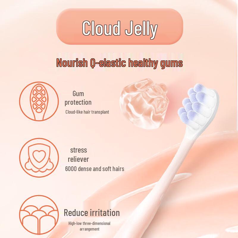 Colgate Cloud-Feel Jelly Toothbrush, Soft Bristle, 4-Pack