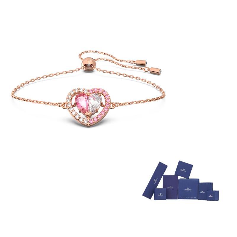 Swarovski Gema 520 Bracelets Womens F ( Fits All)-Original brand box розового золота