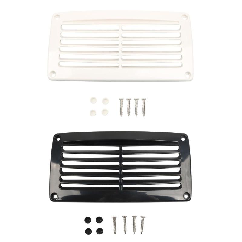 Wohnmobil Außenlüftungsgitter 20,5 x 10,5 cm ABS Lamellenlüftungsgitter mit Schrauben für Camper, Wohnwagen und Marineboote