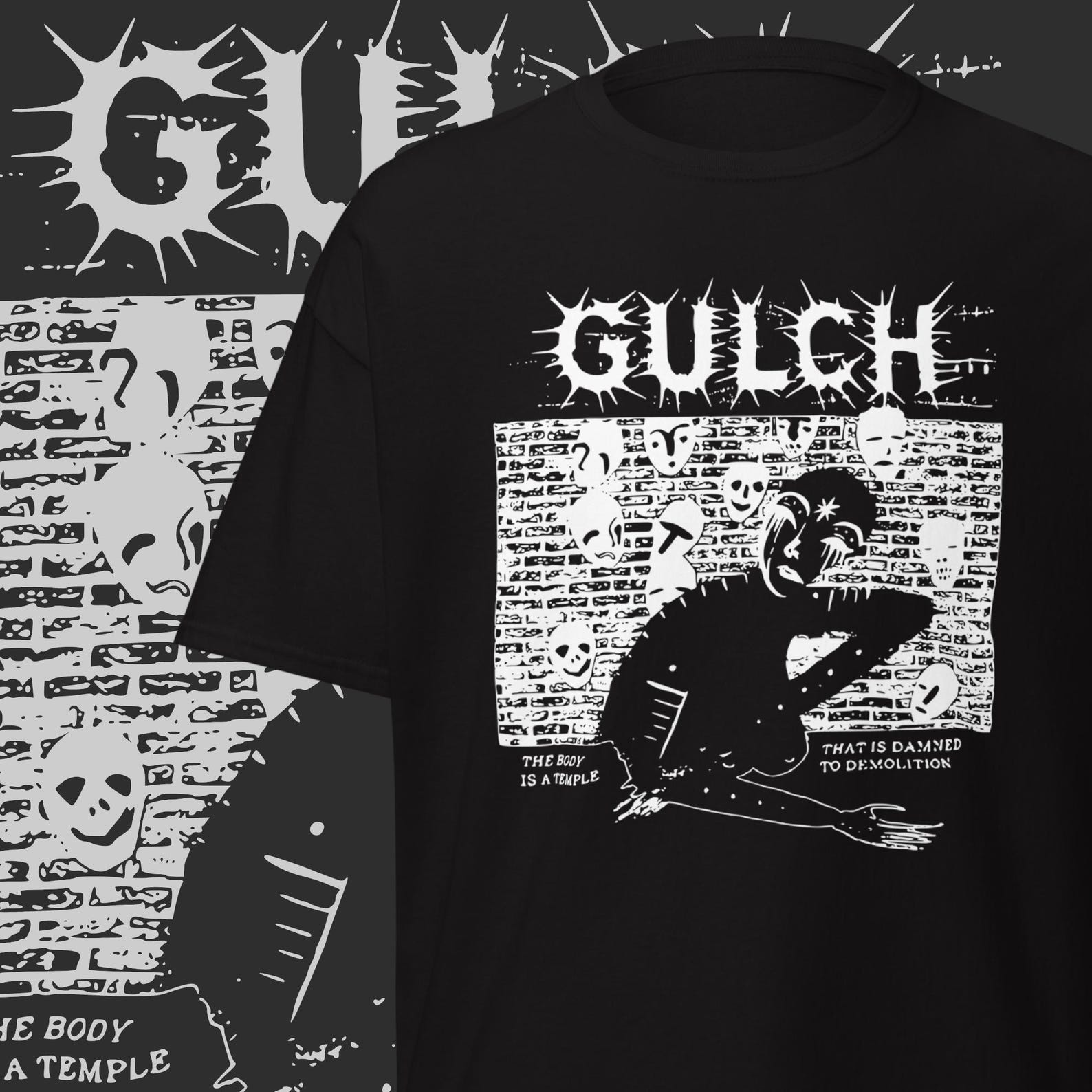 Gulch Hardcore Punk Band T-Shirt Grindcore Graphic Tee L